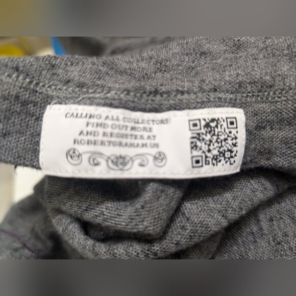 Robert Graham Gray Polo Shirt with Floral Accent XL - Picture 11 of 12